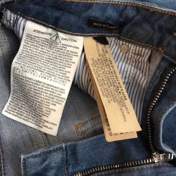 Massimo Dutti Womens High Rise Flare Crop Light Summer Designer Denim Jeans 4 - Picture 8 of 8